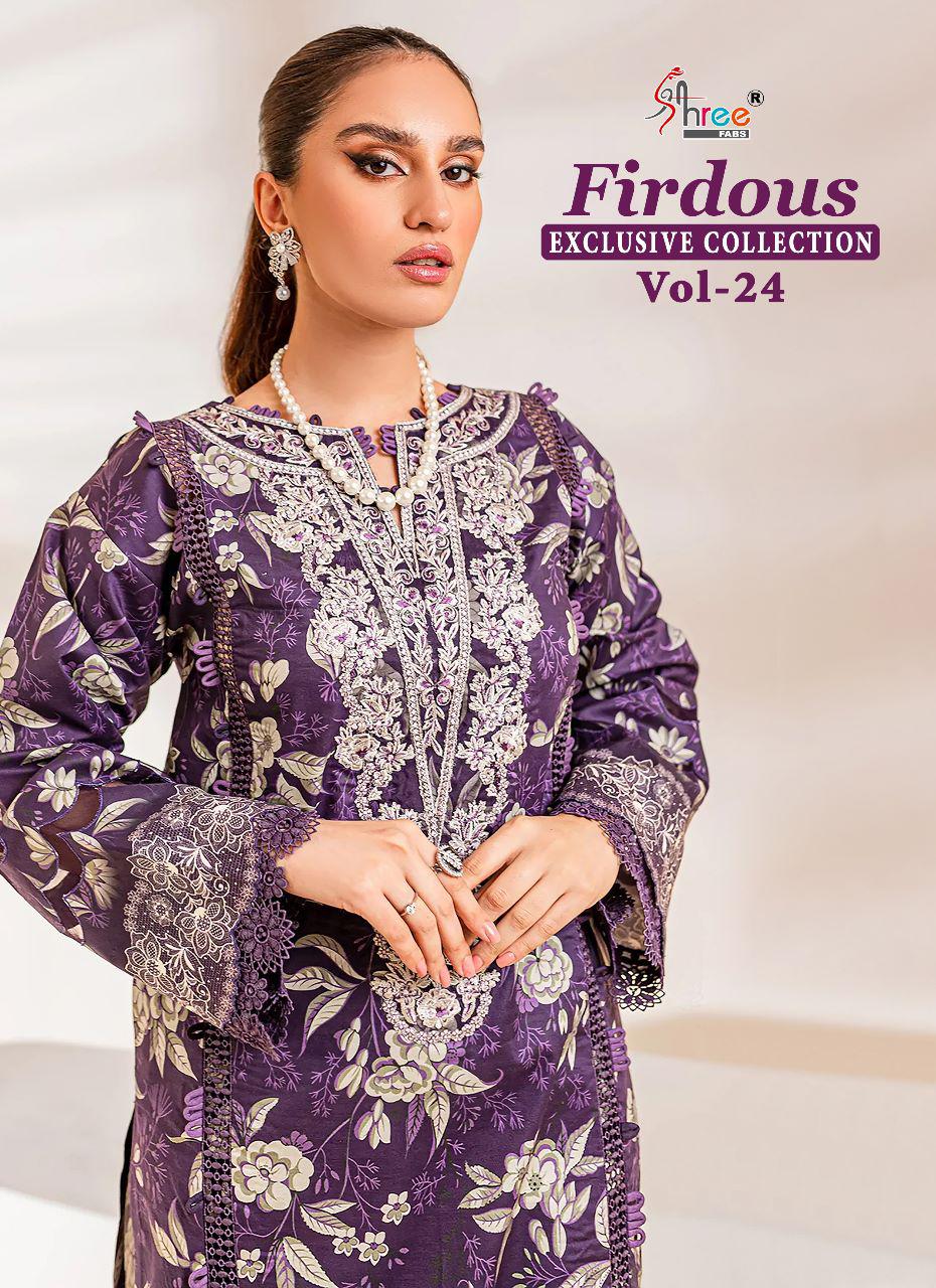 Shree Firdous Exclusive Collection Vol 24 Designer Wholesale Pakistani Suits
